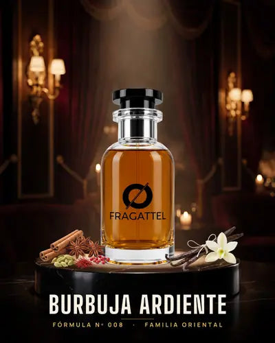 Burbuja Ardiente, fórmula Fragattel de la familia Oriental / Oud