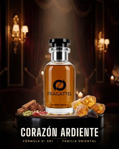 Corazón Ardiente, fórmula Fragattel de la familia Oriental / Oud